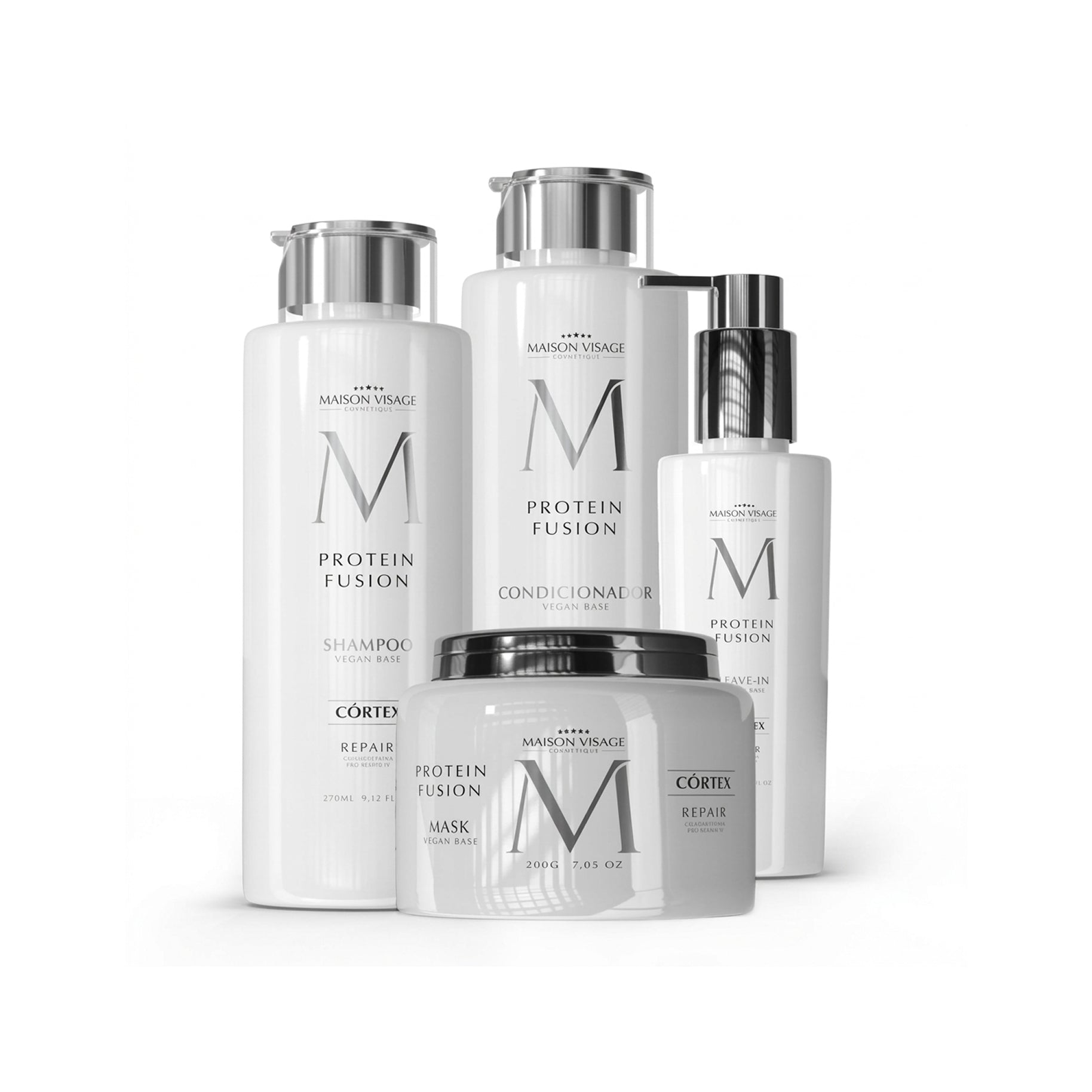 MVC Kit Protein Fusion Shampoo 270ml + Condicionador 270ml + Mascara 200g + Leave-In 140ml