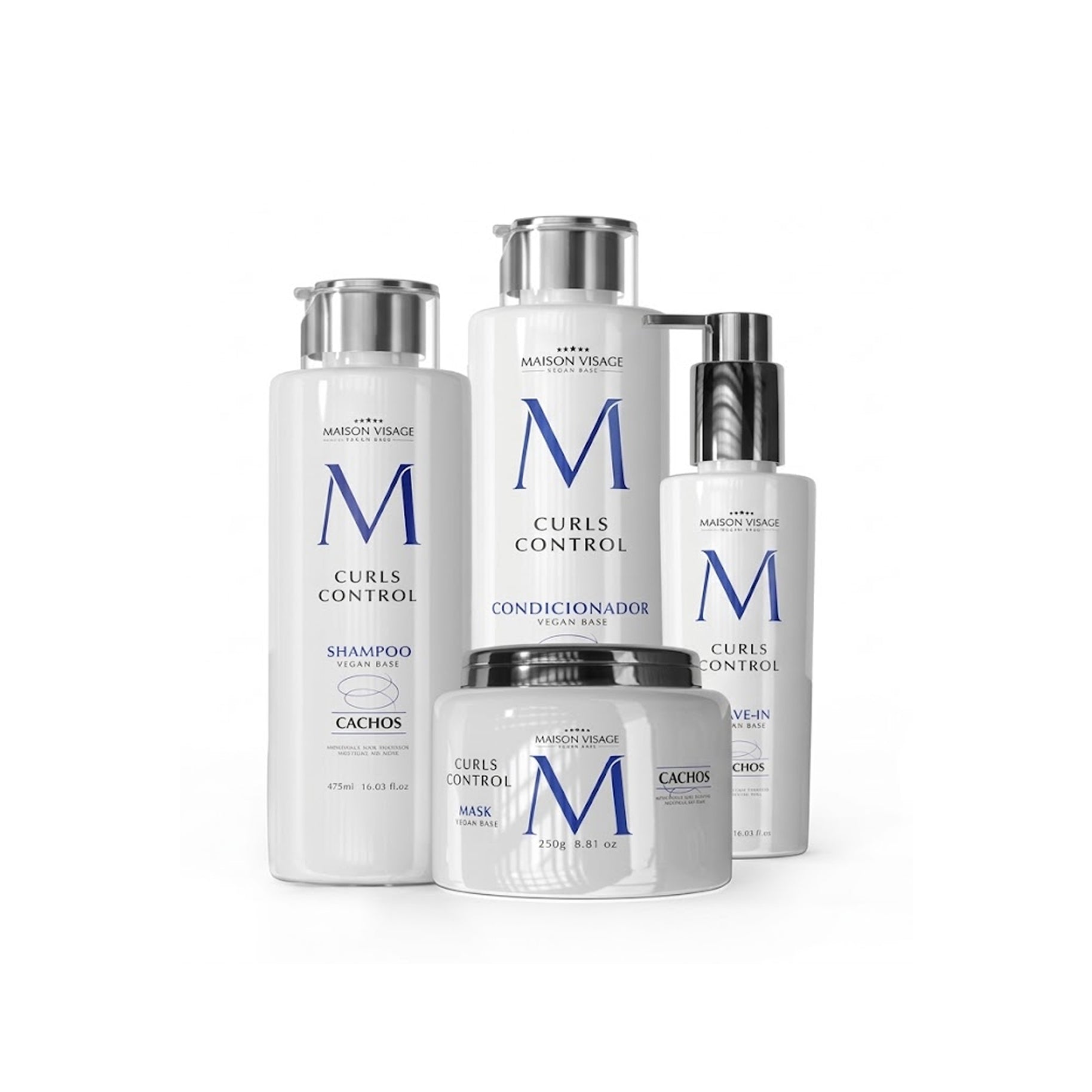 MVC Kit Curls Control Shampoo 270ml + Condicionador 270ml + Mascara 200g + Leave-In 140ml