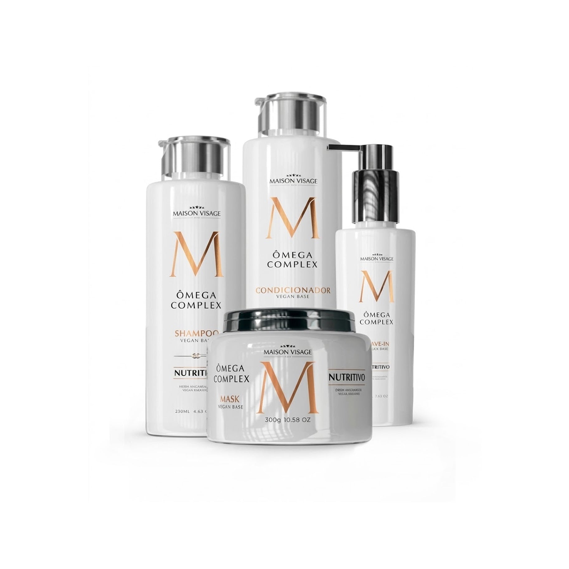 MVC Kit Omega Complex Shampoo 270ml + Condicionador 270ml + Mascara 200g + Leave-In 140ml