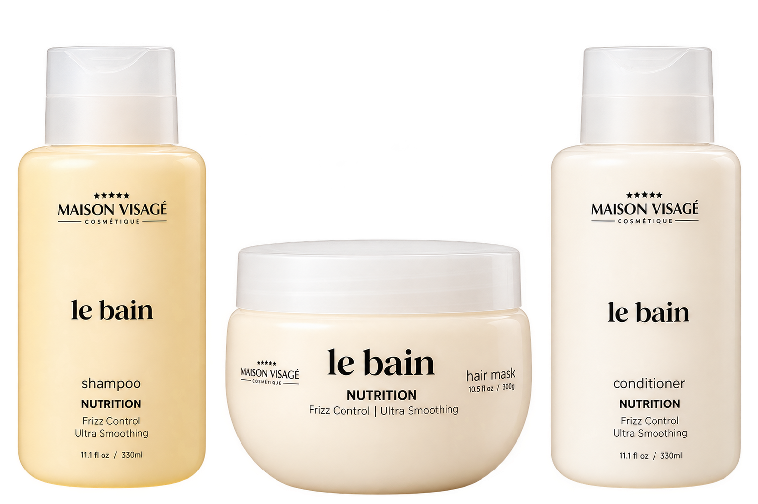 MVC Kit Le Bain Nutrition Hair Mask 500ml + Condicionador 330ml + Shampoo 330ml
