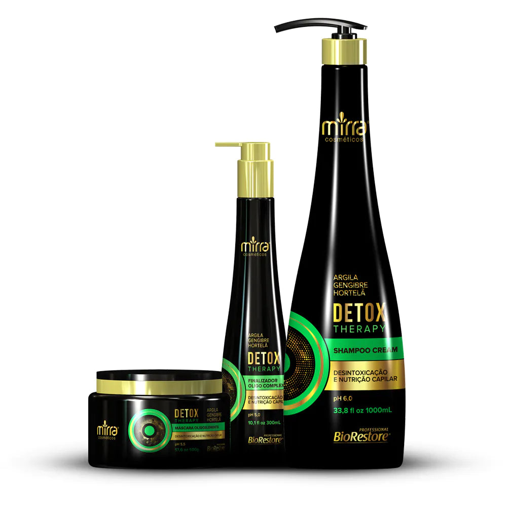 Mirra Kit Detox Therapy Shampoo 1L + Mascara 500g + Leave In 300g