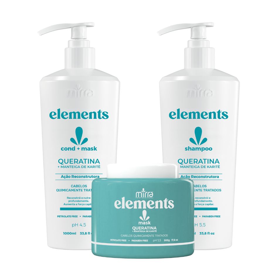 Mirra Kit Queratina e Karite Shampoo 1L + Condicionador 1L + MASC 250g